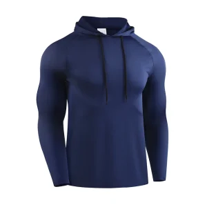 Men’s Long Sleeve Hooded Sports T-Shirt Training Top